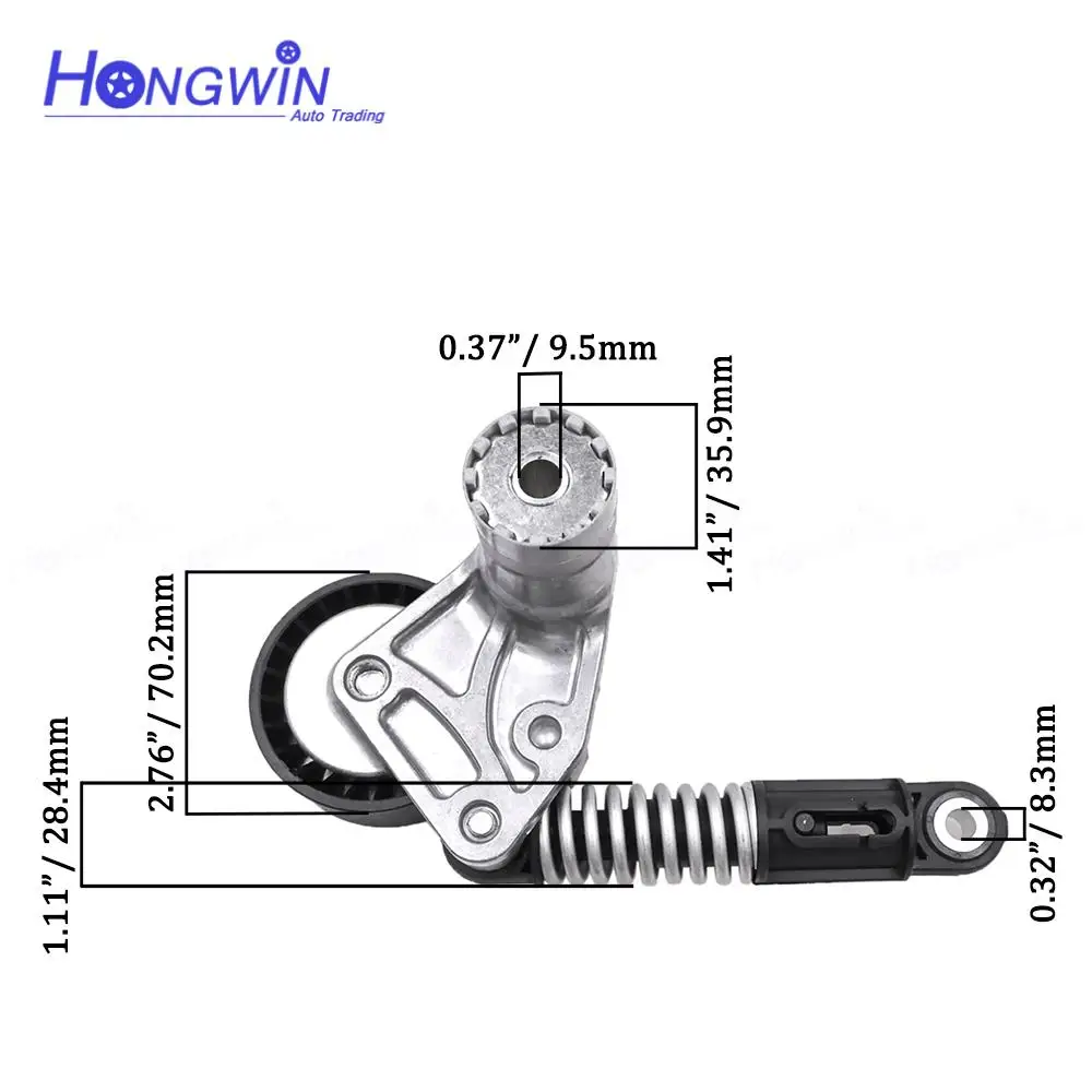 Belt Tensioner Fits Ssangyong Korando C Sports II Turismo Actyon Rexton Musso Rhino 1722000101 6712000101 6712000270 6712000370 drive belt tensioner