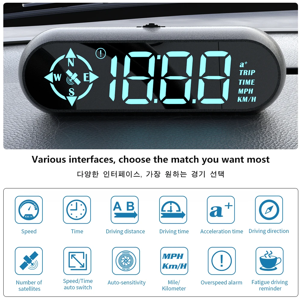 WiiYii   GPS ӵ LED ڵ HUD  ÷, º ǻ, ڵ ӵ ˶ , G9