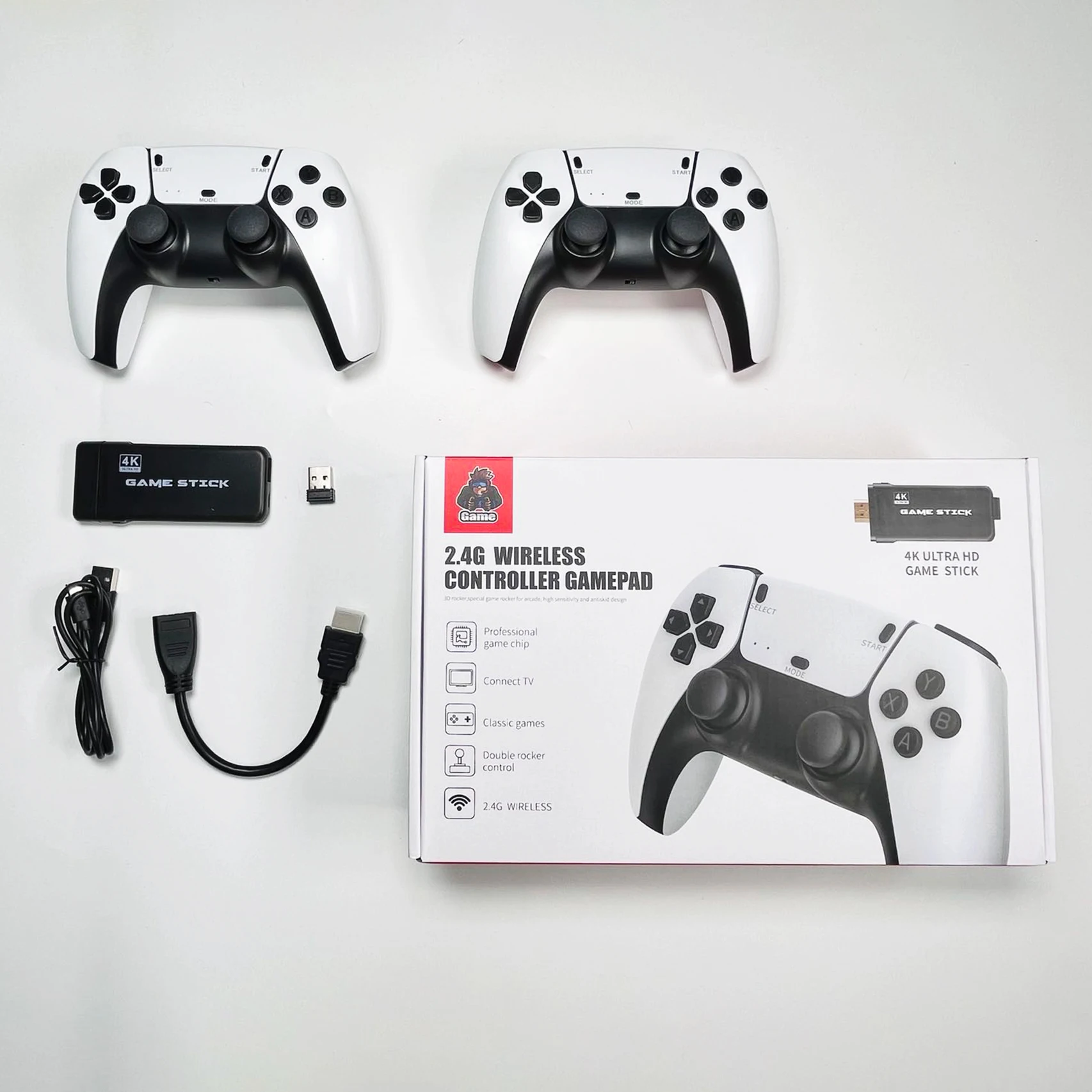 M8 PRO Video Game Stick 4K HD Retro Video Game Console 2.4G Wireless Controller 20000+ Games 128GB Retro Games for Kids Gifts