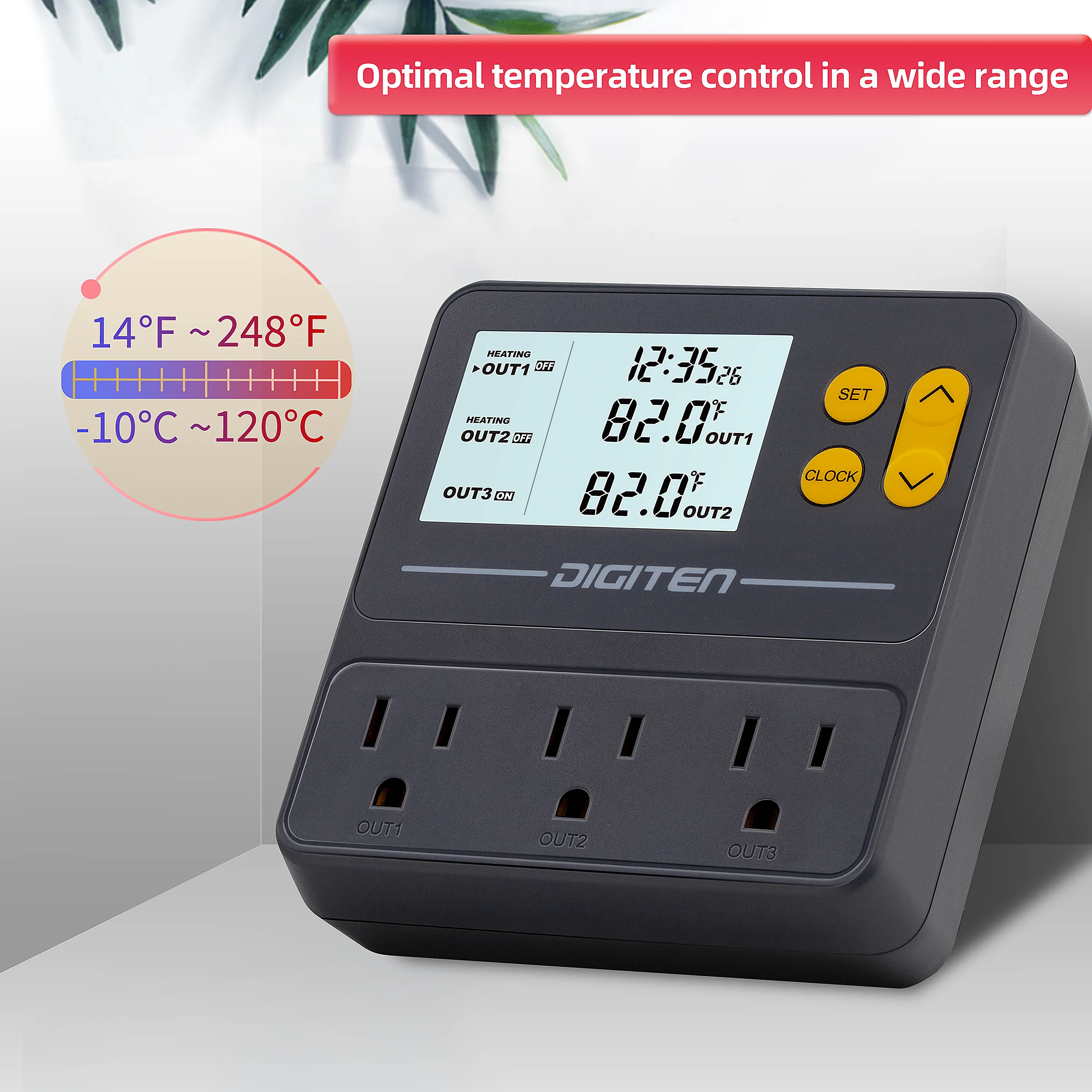 Digiten Wireless Thermostat Outlet Greenhouse Temperature Controller  Wireless Thermostat With Remote Sensor Au Plug - Thermometer Hygrometer -  AliExpress