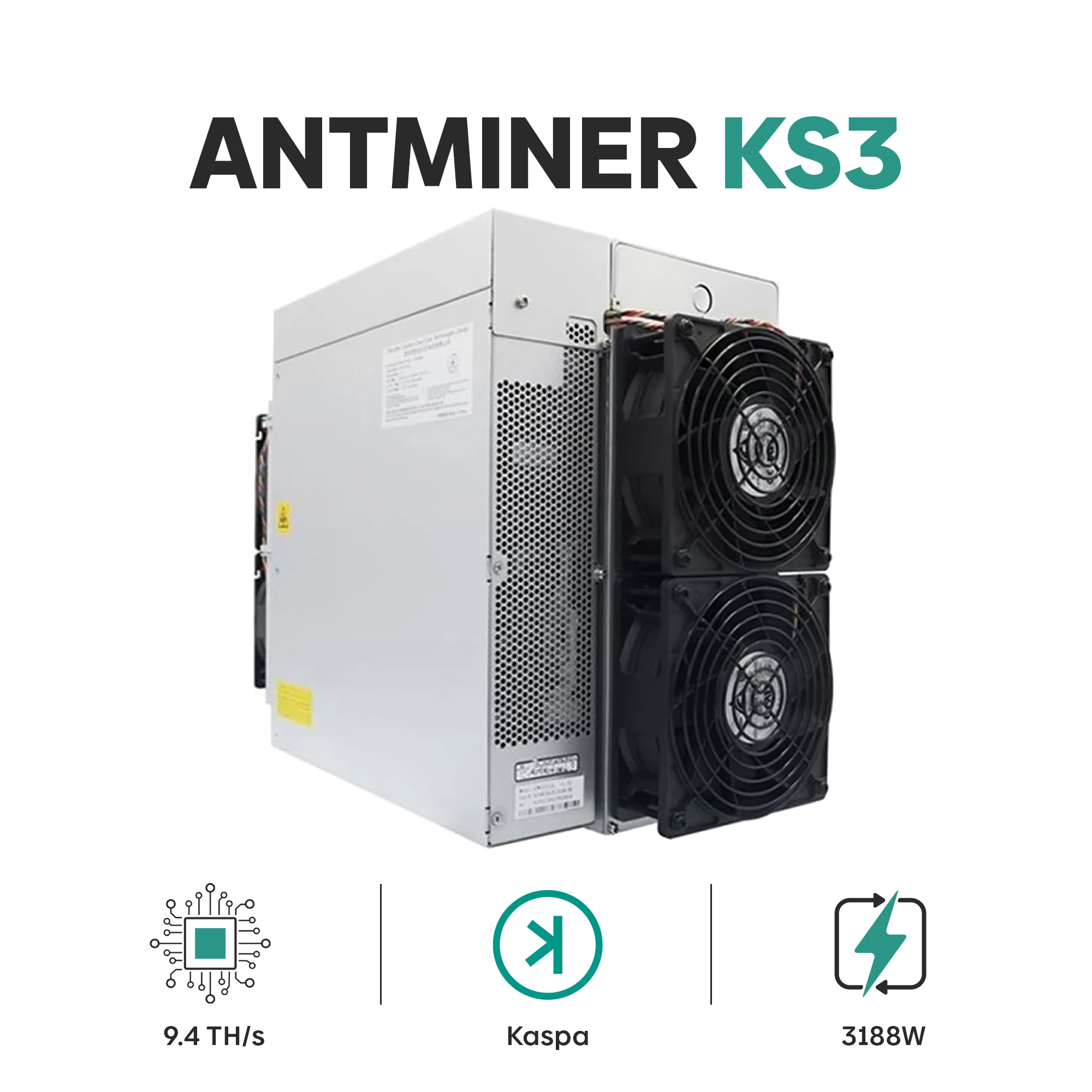 

Лучшее предложение 100%, BITMAIN ANTMINER KS3 KAS MINER (9.4TH)
