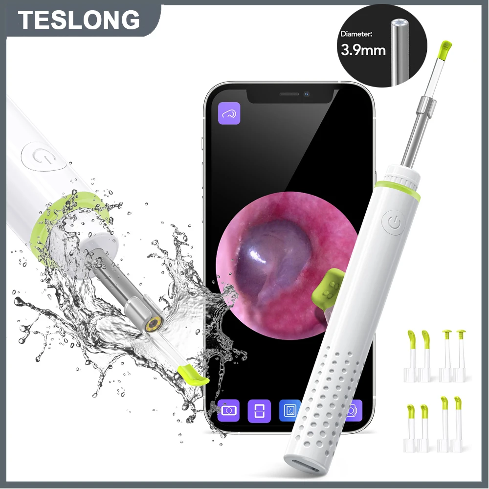 Teslong 3.0mp 3.9mm Wifi Smart Ear Endoscope Camrea Visual Ear Pick 6