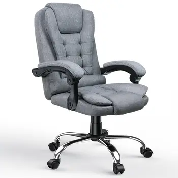 Naspaluro Sedia da ufficio ergonomica Sedia da scrivania con schienale alto Sedia girevole in pelle PU Sedia a sdraio Sedia da gioco per ufficio casa 1