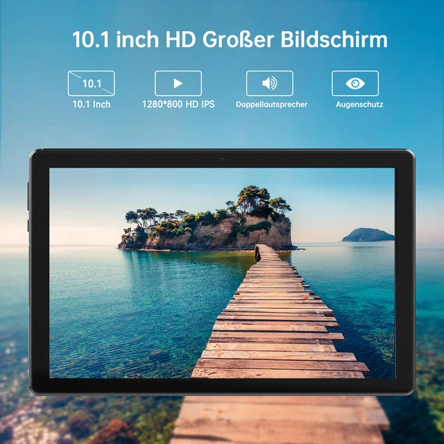 A10L Tablet 10 pollici Android 14 12GB RAM 64GB ROM 1TB Espandi WiFi6 Face Sblock Penna tastiera schermo HD IPS per PC Pad 6