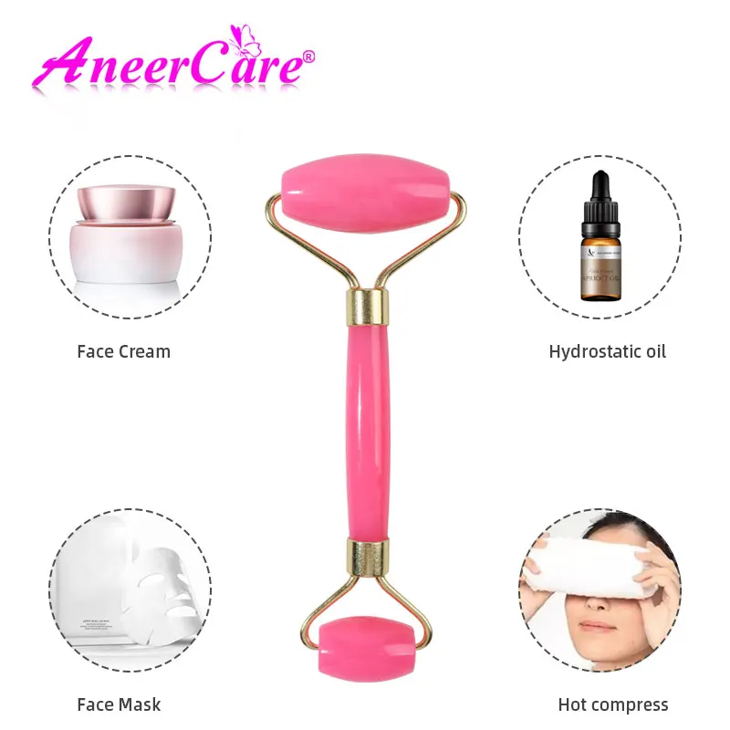 Rose resin massage spa roller guasha board massage scrapers plate for face neck back body relaxation anti-aging skin massager neck massager face massager silicone face roller guasha board