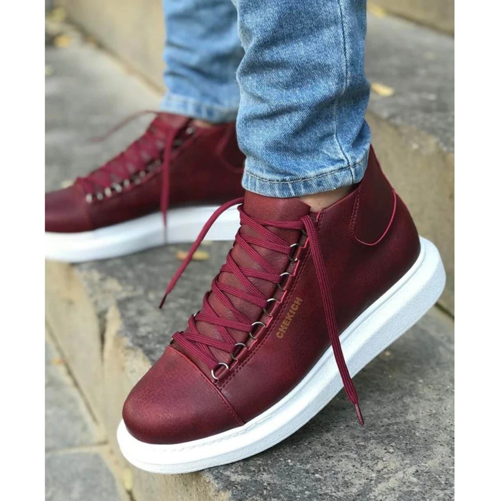 

CFN Store Men Women Boots Shoes Burgundy Artificial Leather Lace Up Sneakers 2023 Comfortable Flexible Fashion Wedding Orthopedic Walking Sport Lightweight Odorless Running Breathable Hot Sale Air New Brand Bootss 258