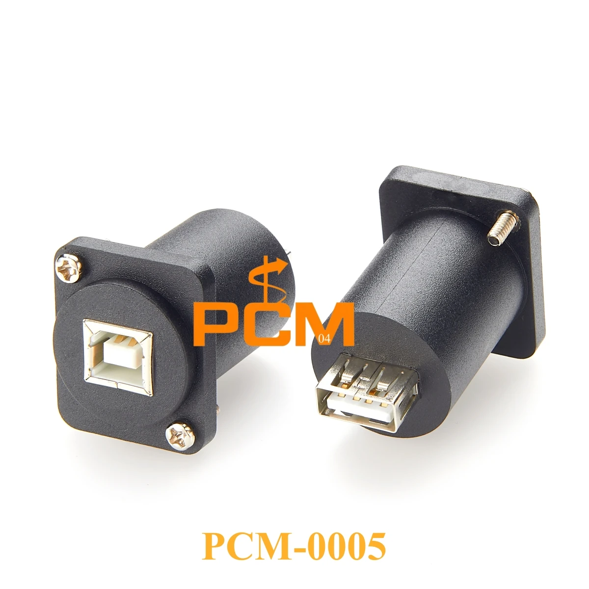 1개 D타입 USB 2.0 B-USB 2.0 A 모듈형 암 소켓 섀시 컨버터 어댑터 패널 마운트 잭 커넥터 무용접 네우트릭