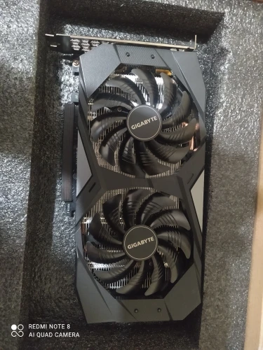 Used GIGABYTE Graphics card GeForce GTX 1660Ti 1660 6G NVIDIA GAMING 12nm 12000 MHz GDDR6 192bit Support AMD Intel Desktop CPU photo review