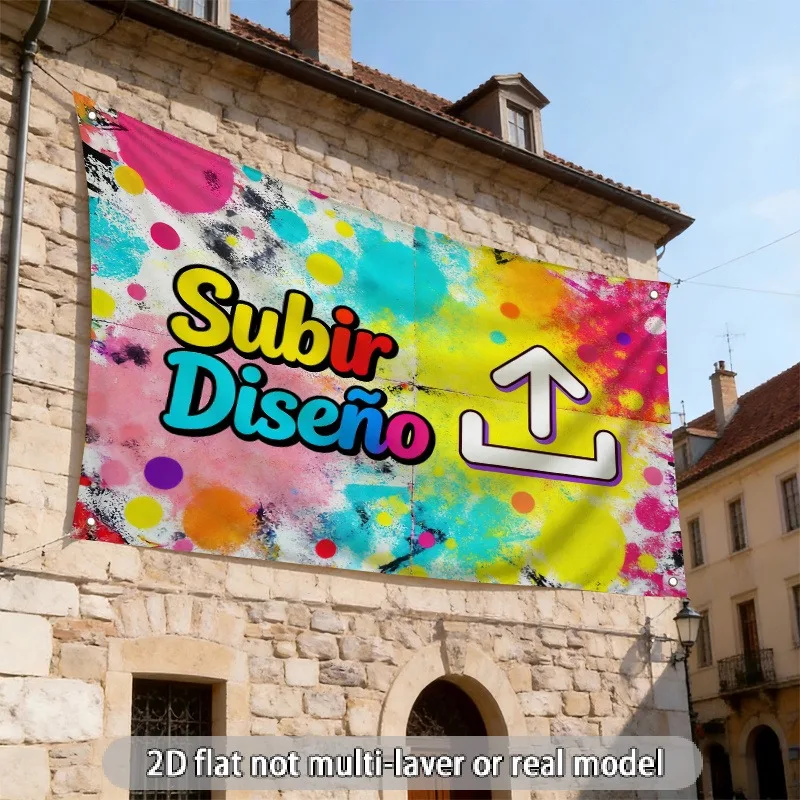 Large Customizable Peel-and-Stick Wallpaper Banner with Personalized Photo, Text, or Logo Design