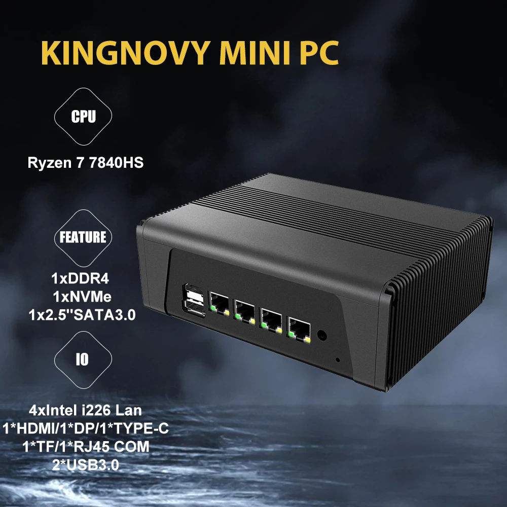 Super Deal Amd Ryzen 9 7940Hs 7 7840Hs Firewall Mini Pc 4X I226-V 2.5G Lan Usb4 2Xm. 2 Nvme 2 Xddr5 Ai Engine Pve Esxi Host Router