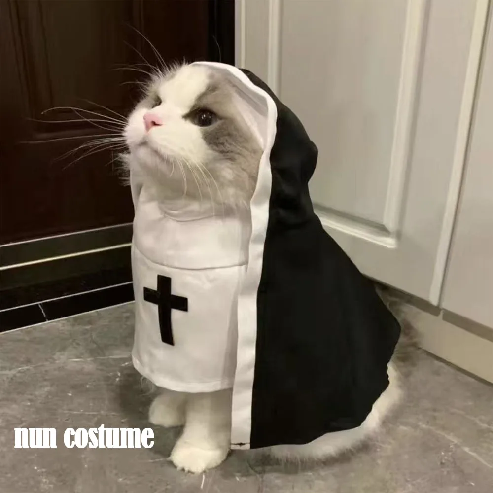 Nun Pet Halloween Costume 1