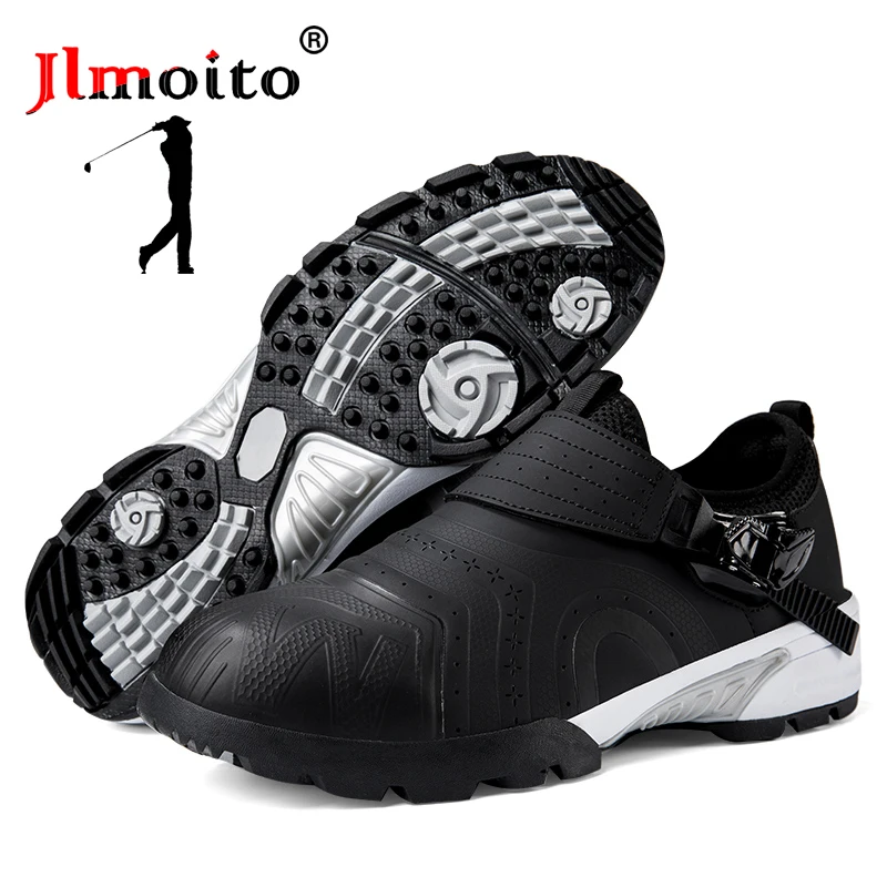 

Waterproof Men Leather Golf Shoes Non-slip Spikes Golf Sneakers Breathable Golf Training Sneakers Golf Athletic Shoes Beginner