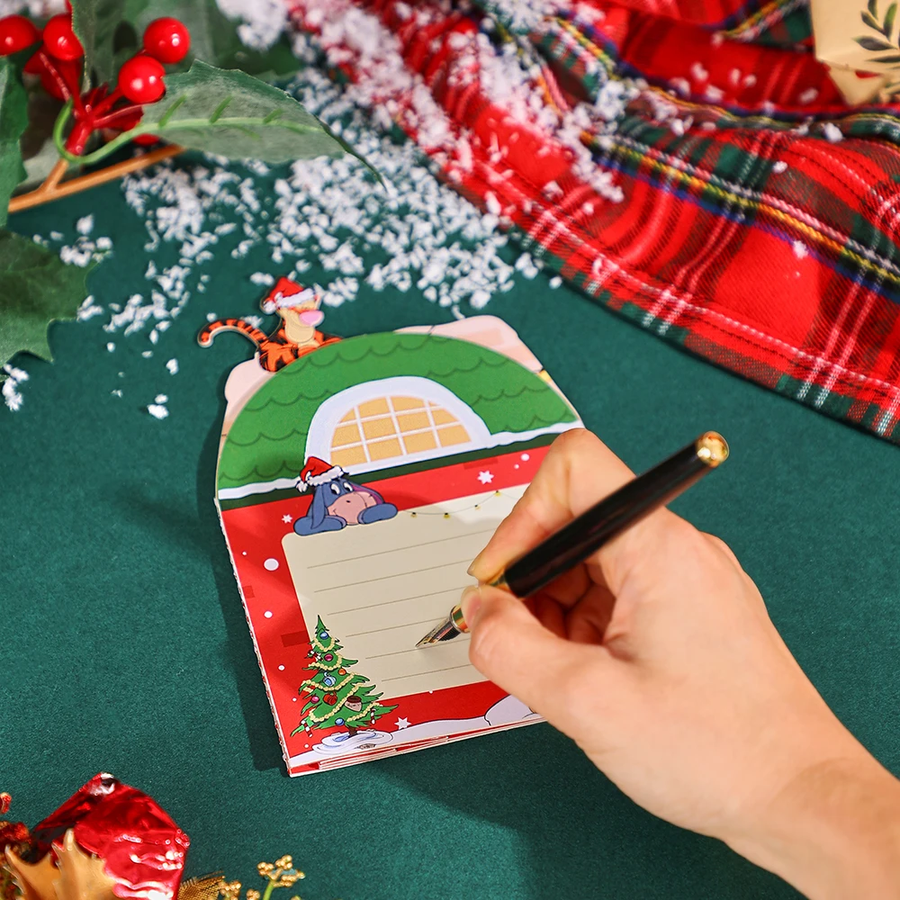 Winnie the Pooh 3D Pop Up Card Christmas Greetings Card Piglet Creative Decorations Xmas Tree Party Invitation With Envelope greeting cards