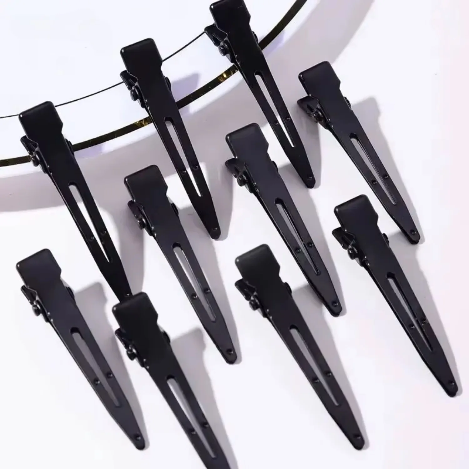 Hair Clips 10PCS Black Duckbill Nonslip Alligator for Barber Salon Styling Dying Accessories
