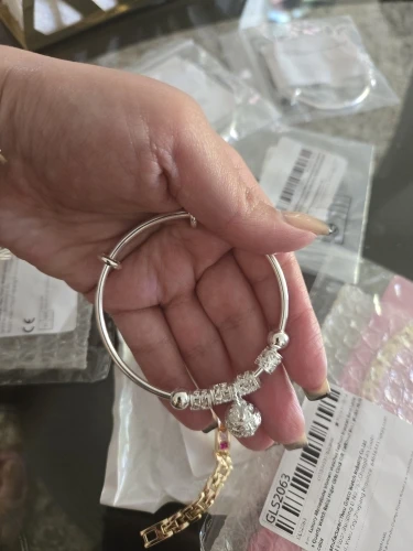 Silver Hollow Bell Bangle | Adjustable Women’s Bracelet photo review