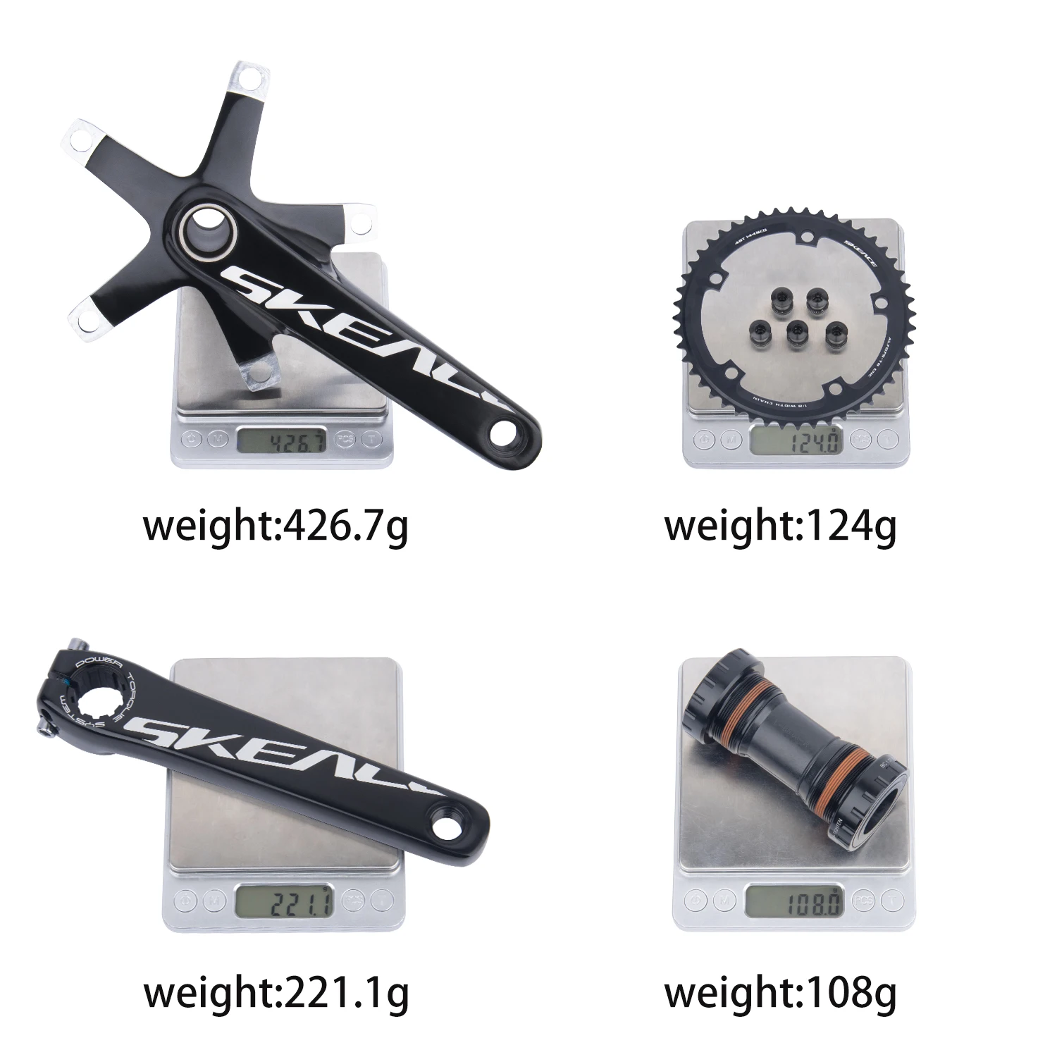 Crankset Fixed Gear Bicycle Crank 165mm 144BCD 49T Bike