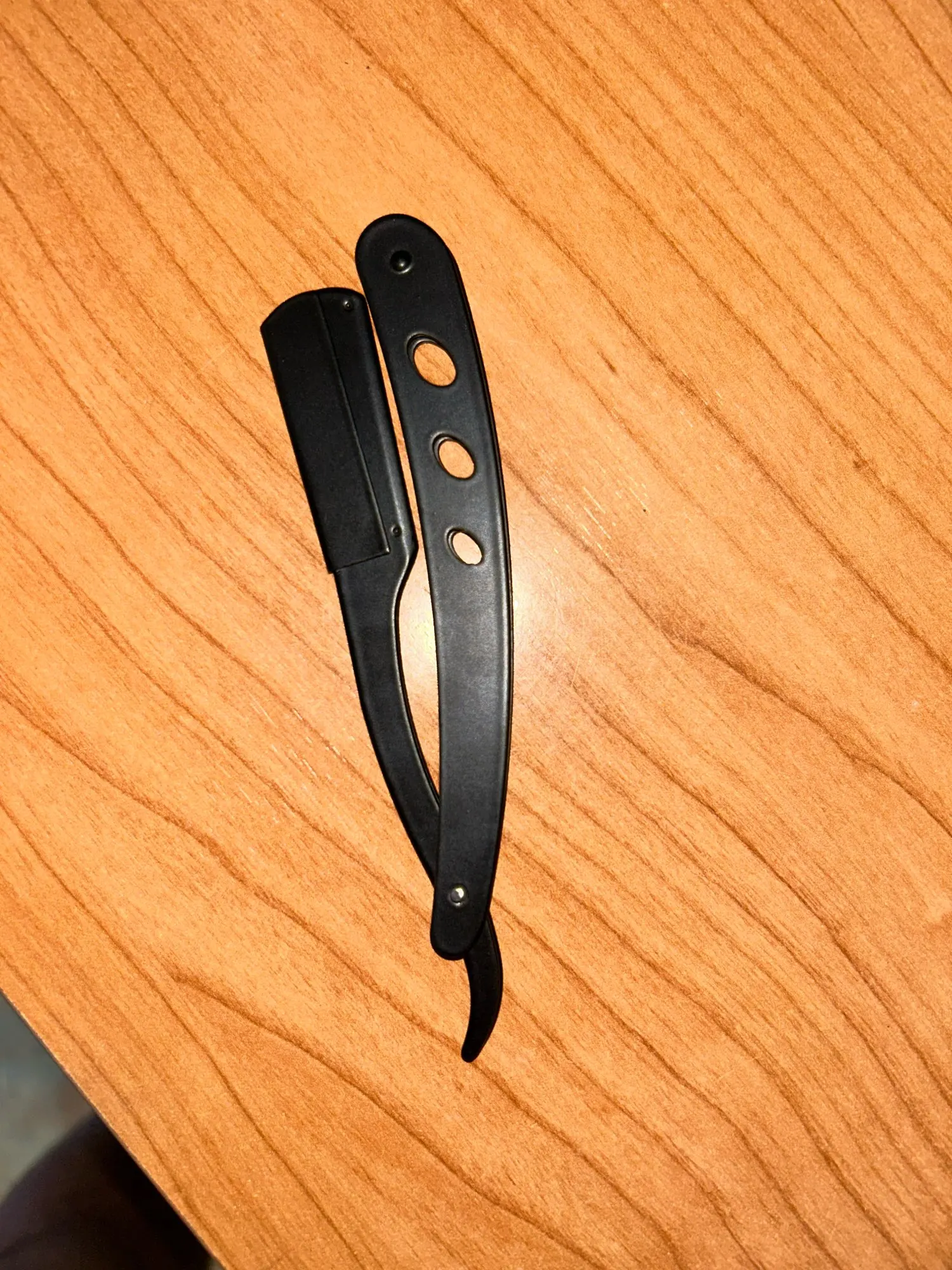 Men Shaving Barber Razor Black Classic Folding Shaving Knife Armpit Hair Pubic Hair Shaver Stainless Steel Straight Razor Holder photo review