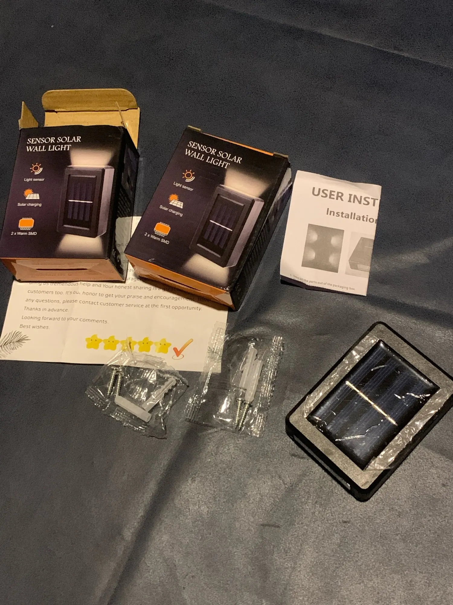 Solar Up and Down Spot Lights Outdoor, Street Wall Light Lamp Solar Powered Sunlight Waterproof Solar Lamp Garden Decorative photo review