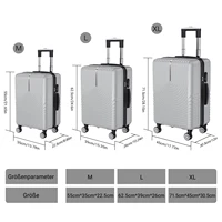 Roshanda 3 pièces étui rigide valise à main boîtier de chariot étui rigide boîtier de chariot 20/24/28 valise ensemble 2