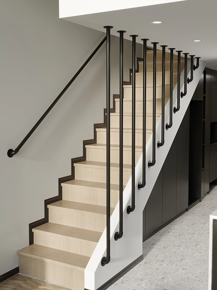Barandilla de escalera de arte, barandilla de lujo, Simple, moderna,  montada lateral, valla doméstica Interior, luz de ático automontada
