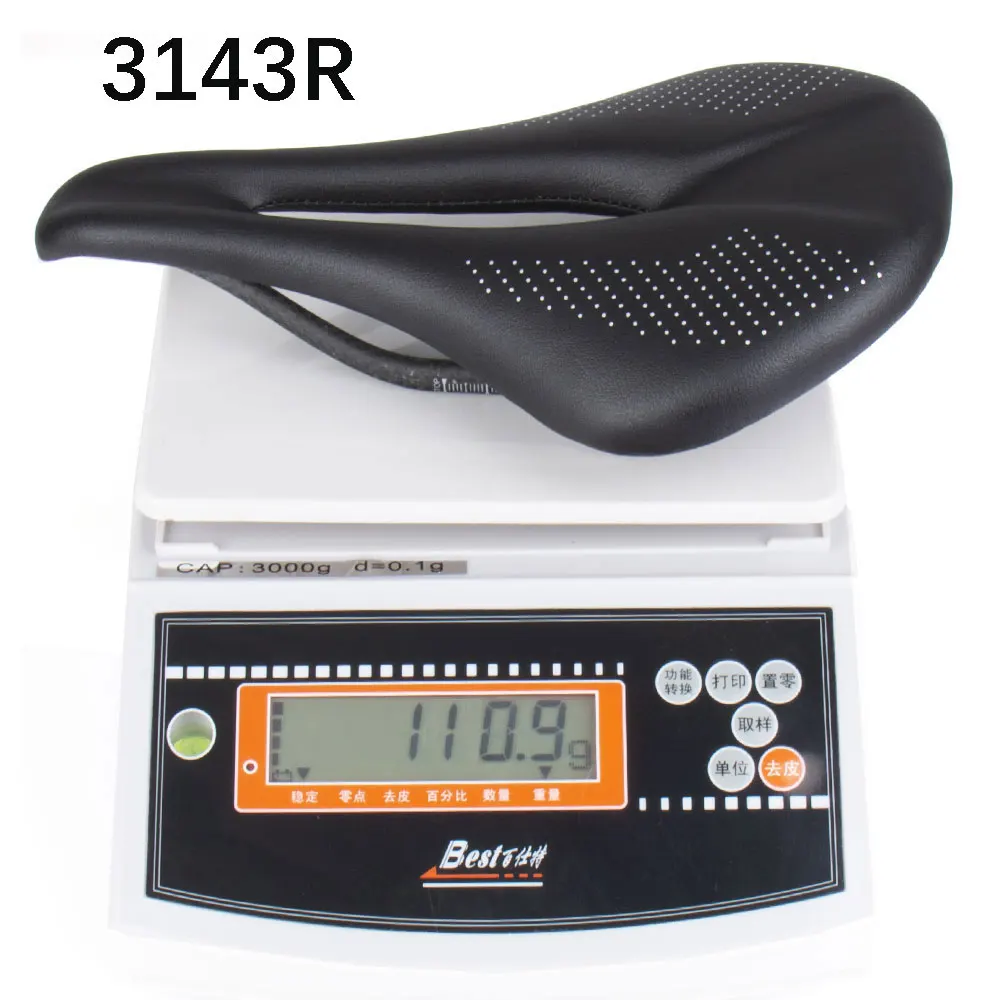 Bicycle Saddle ELITAONE Road/Mtb Bike Saddle 240x143mm Carbon Fibre Round Rail 7*7mm 89g