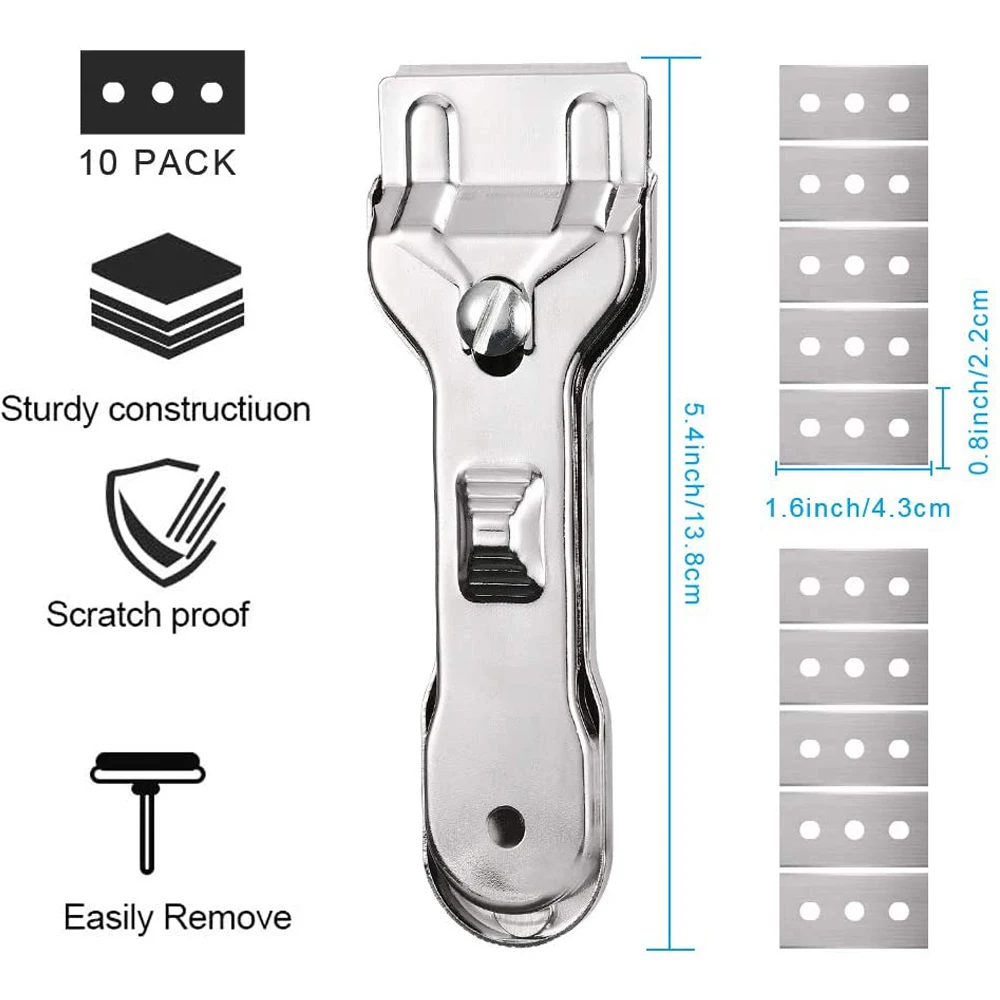 Hob Scraper Blades Cleaning Spatula Glue Ice Remover Razor Window Gap Glass Ceramic Gadgets for Home Spatula Kitchen Hob Cleaner 4