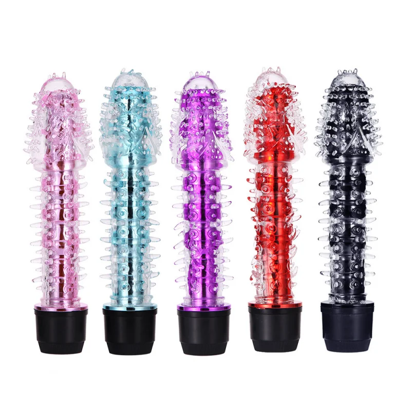 Sex Toys G Spot Stimulator Vibrator for Women Realistic Jelly Vibrating Dildo Thorn Dragon Beard Small Bald Vibrator Wand Adult Toys