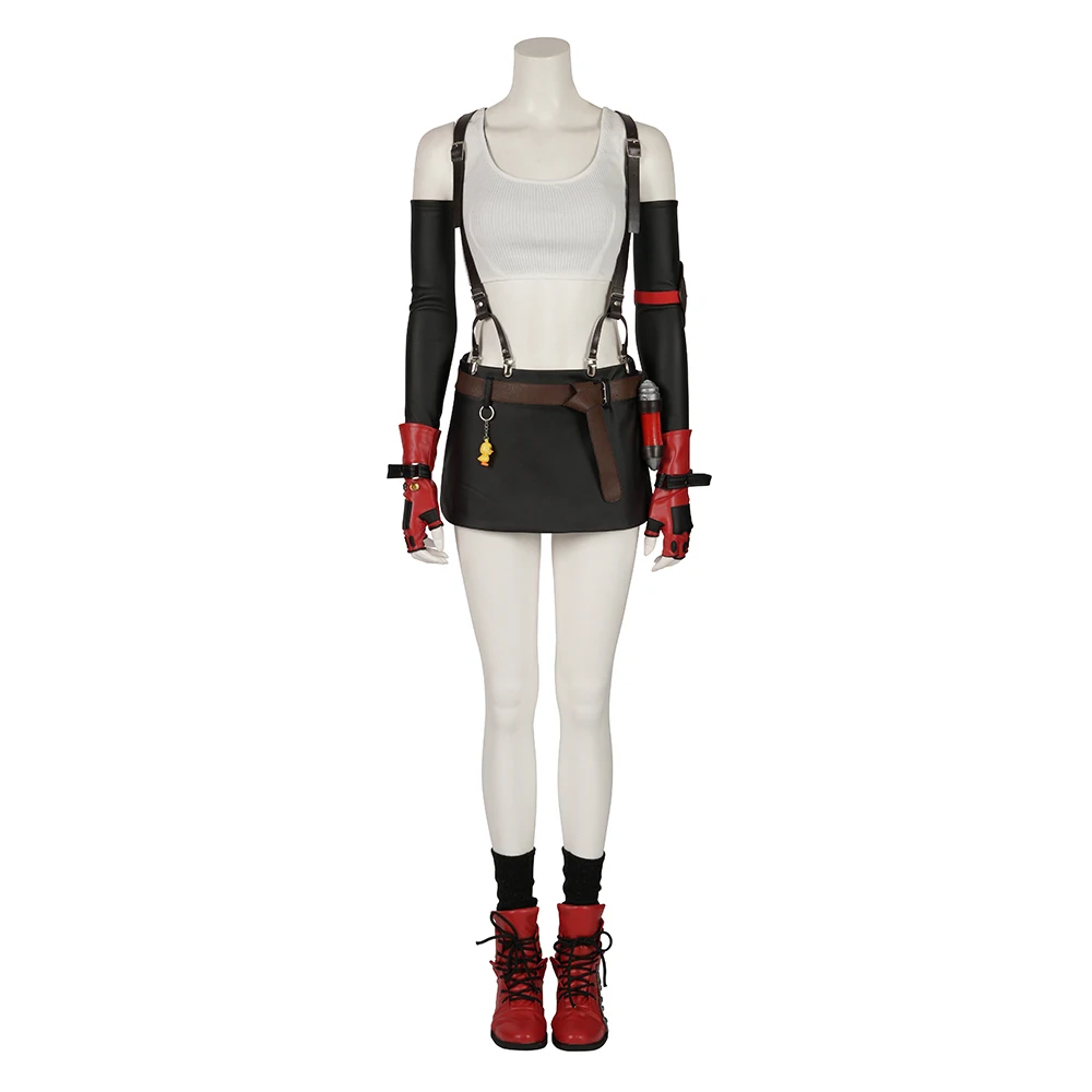 

Final Cos Fantasy Tifa Lockhart Cosplay Costume Top Skirts Women Disguise Fantasia Clothing Halloween Carnival Party Suit
