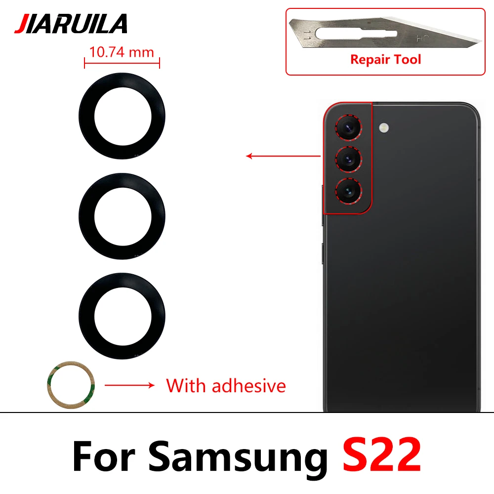 Premium Rear Back Camera Glass Lens Replacement with Adhesive Sticker