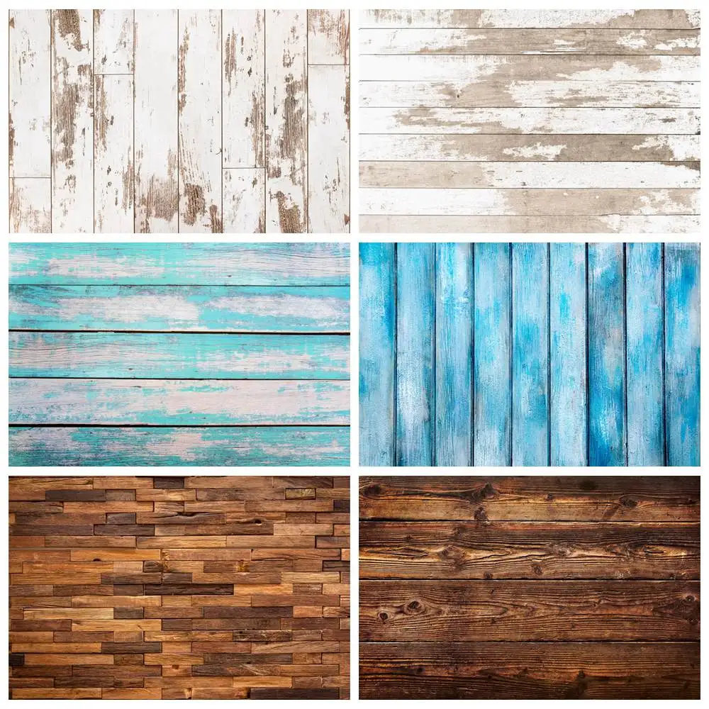 

Grunge Old Wooden Boards Planks Photography Backdrops Custom Baby Portrait Party Decoration Photo Booth Backgrounds Floor Props