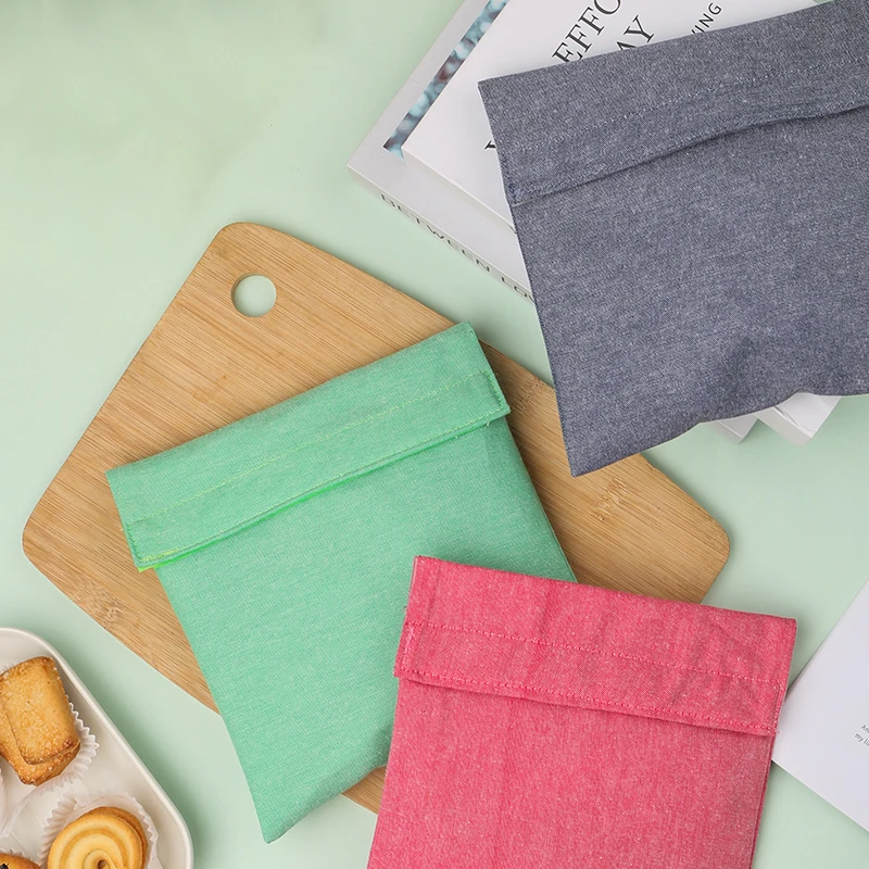 Eco-Friendly Reusable Waterproof Snack Bags with TPU Lining and Velcro Closure