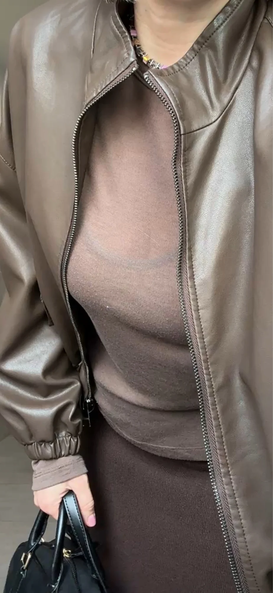 TOYOUTH Women T-shirt  Autumn New Slanted Hem Lyocell Wool  Fit Long Sleeve Base Tops photo review