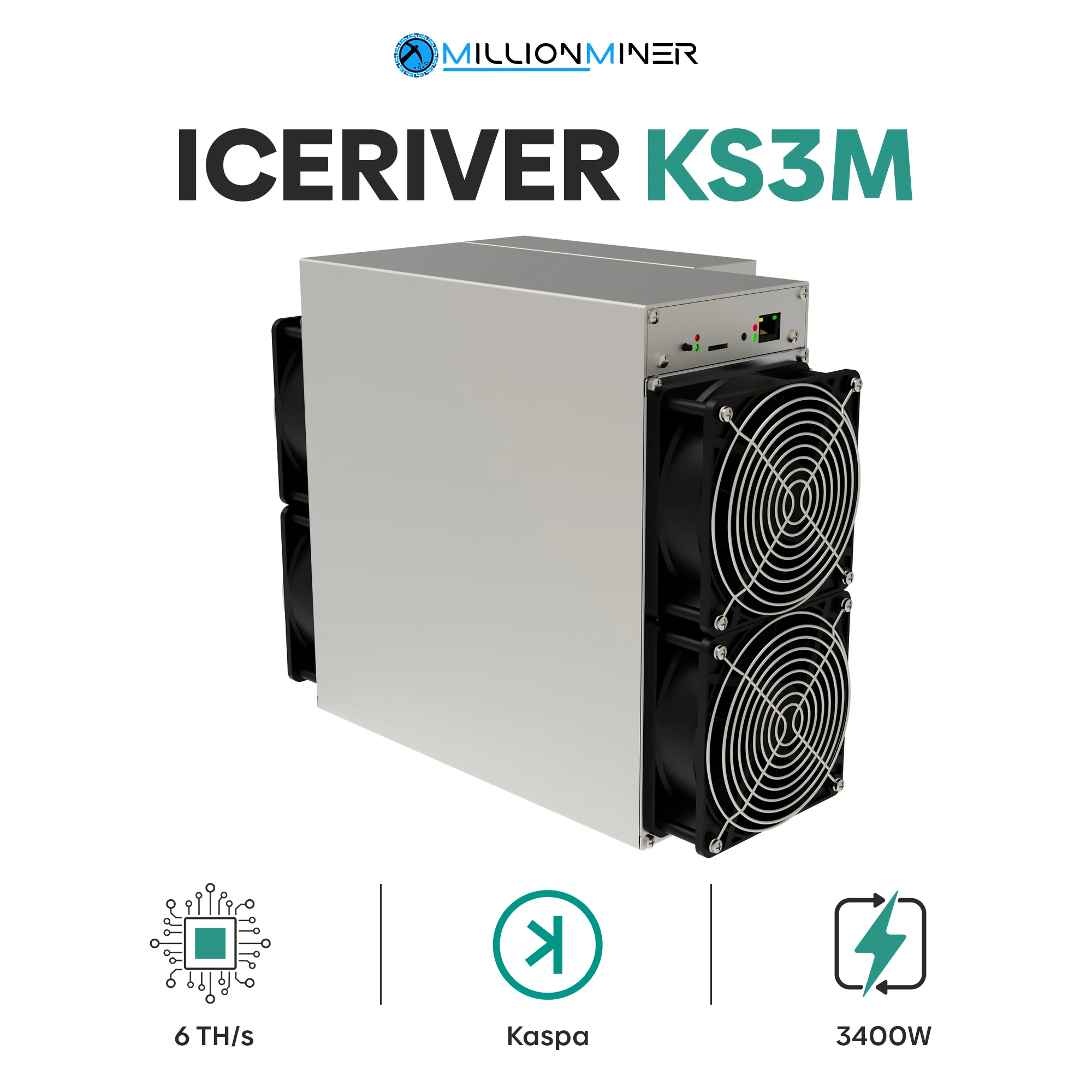 

Большая скидка, продажа ICERIVER KS3M KAS MINER (6000GH)