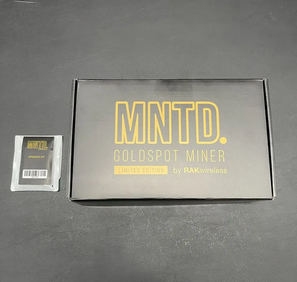 

QUALITY VALUE SALES New MNTD. RAK Wireless Goldspot Helium Miner LE (US915) + SD Upgrade Kit