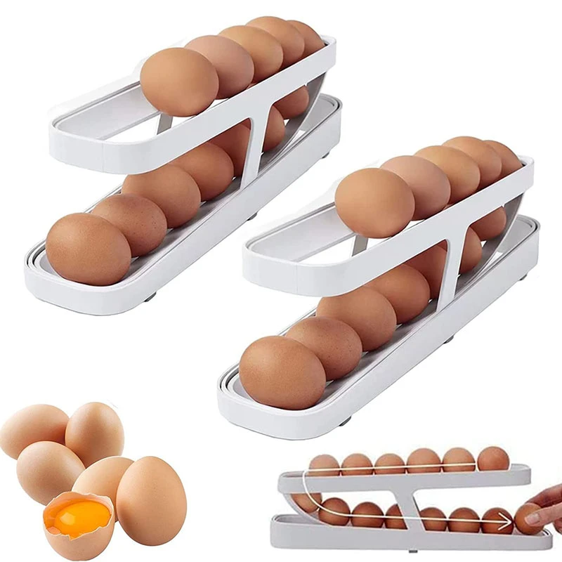 Rolling Egg Display Holder Refrigerator Egg Dispenser Refrigerator