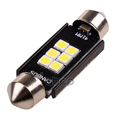Автолампа Диод T11(C5w) 12v 6smd Диодов 1-Конт 41мм С Обманкой Белая Skyway Салон, Номер Skyway арт. S08201441