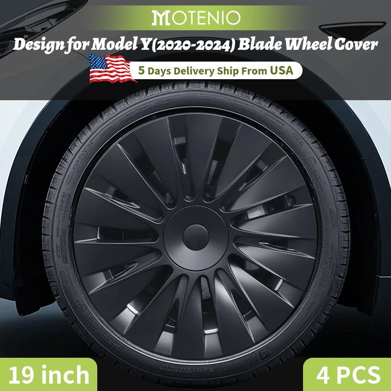 Couvercle de roue de lame à couverture complète pour véhicule TESLA modèle Y 2020 – 20224, 4 pièces, 19 pouces, enjoliveurs, accessoires automobiles