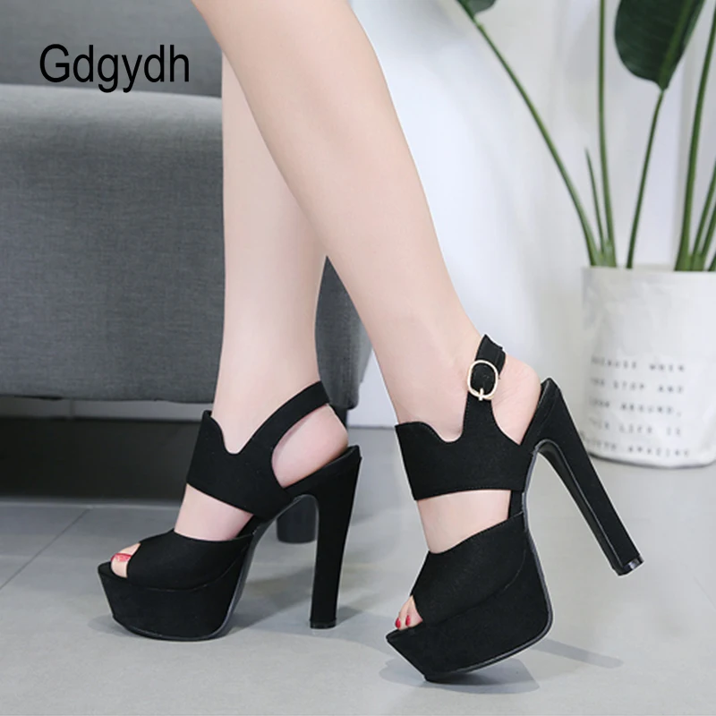 Gdgydh High Heel Sandals Women Platform Sandals Back Strap Ladies