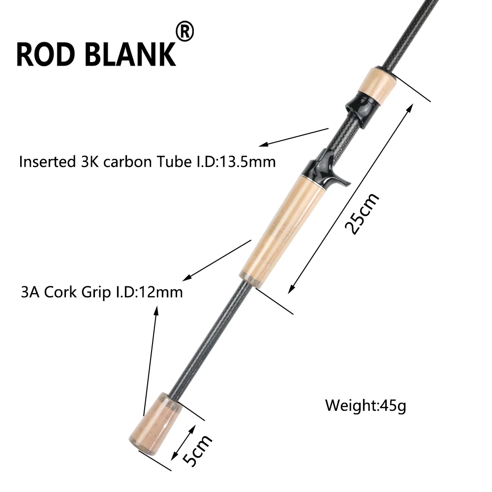 Rod Blank 1 Set SeaGuide Spinning Casting Reel Seat Split 3A Cork Grip  Handle Kit Rod Building DIY Component Repair Accessories
