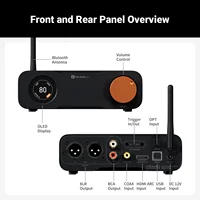 Fosi Audio ZD3 Bluetooth USB Desktop DAC ARC Input, ES9039Q2M Fully Balanced Digital Decoder for Stereo Amplifier with Remote 2