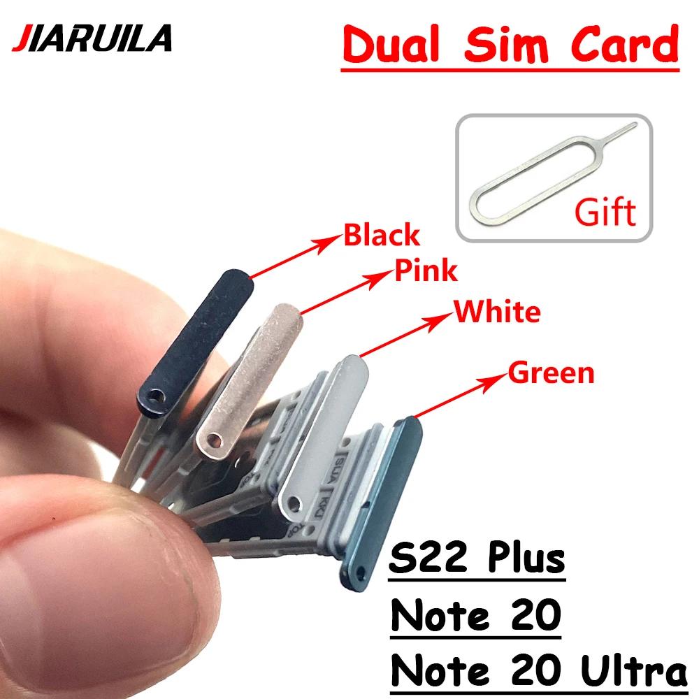 2 Pezzi Nuovo Vassoio Per Scheda Sd Dual Sim Per Samsung Note 20 Ultra / S22 Plus Cassetto Adattatore Per Slot Per Supporto Per Chip Sim