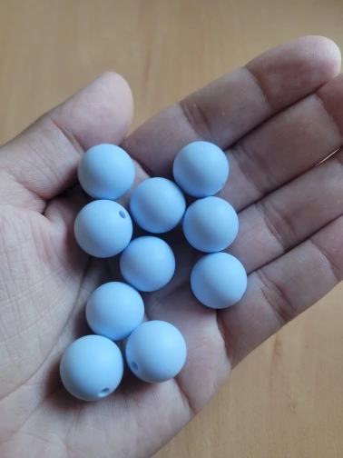 Baby Teethers 15mm 10pcs Silicone Beads Round Tie Dye Baby Teething Toddlers Toy Soft Chew Beads Food Grade Gift Pacifier Clip