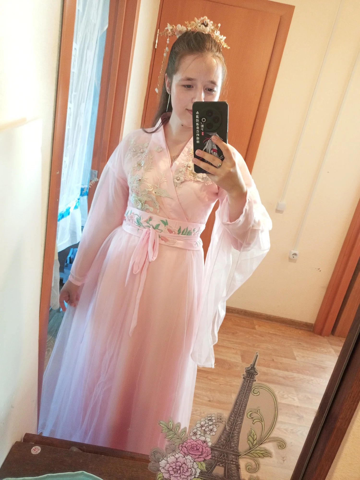 【 瓷碟美人 】Blue Swoosh Tang Hanfu Heavy Embroidery Chest-Length Dress Summer photo review
