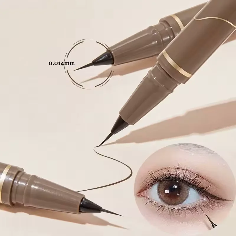 0.05mm slim eyeliner is smooth and durable, slim, quick-drying, long-lasting eyeliner, 4 colors, waterproof, non-smudging 3