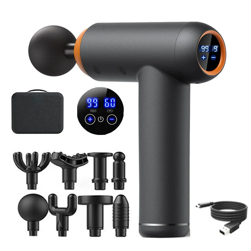 Pistolet de Massage électrique à 99 vitesses, pistolet de Fascia intelligent, outil de Massage du cou pour le Massage corporel, Relaxation, Fitness, soulagement des douleurs musculaires