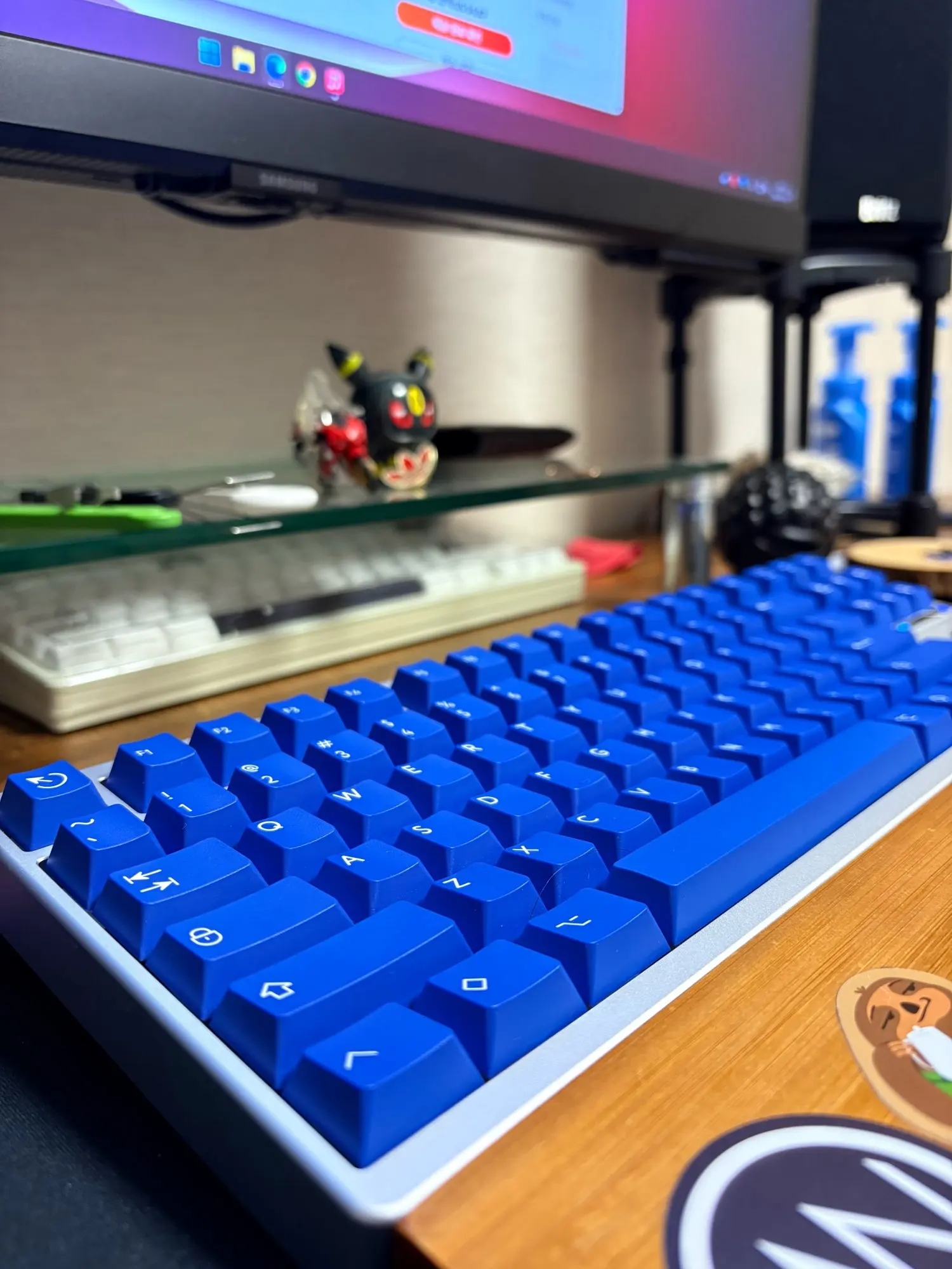 Base Kit] PBTfans Serenity blue PBT material Cherry profile