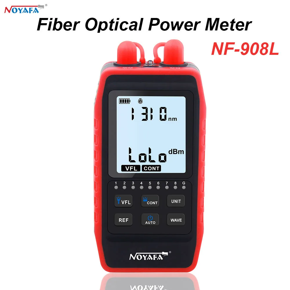 

NOYAFA NF-908L Fiber Optical Power Meter VFL REF FC SC ST -60~+8dbm Visual Fault Locator Network Cable Test Optic Fault Tester
