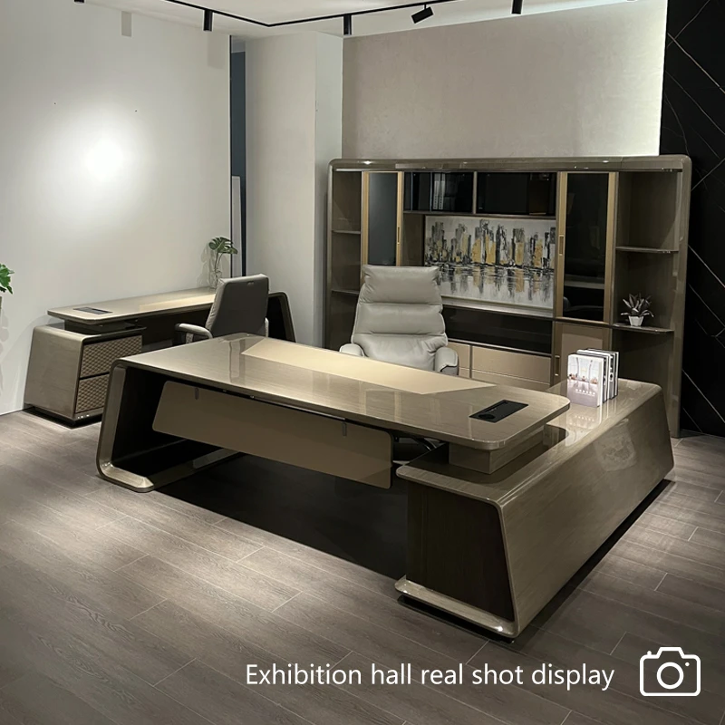 Office Desk President Desk Highend Custom Bright Surface Desk Modern