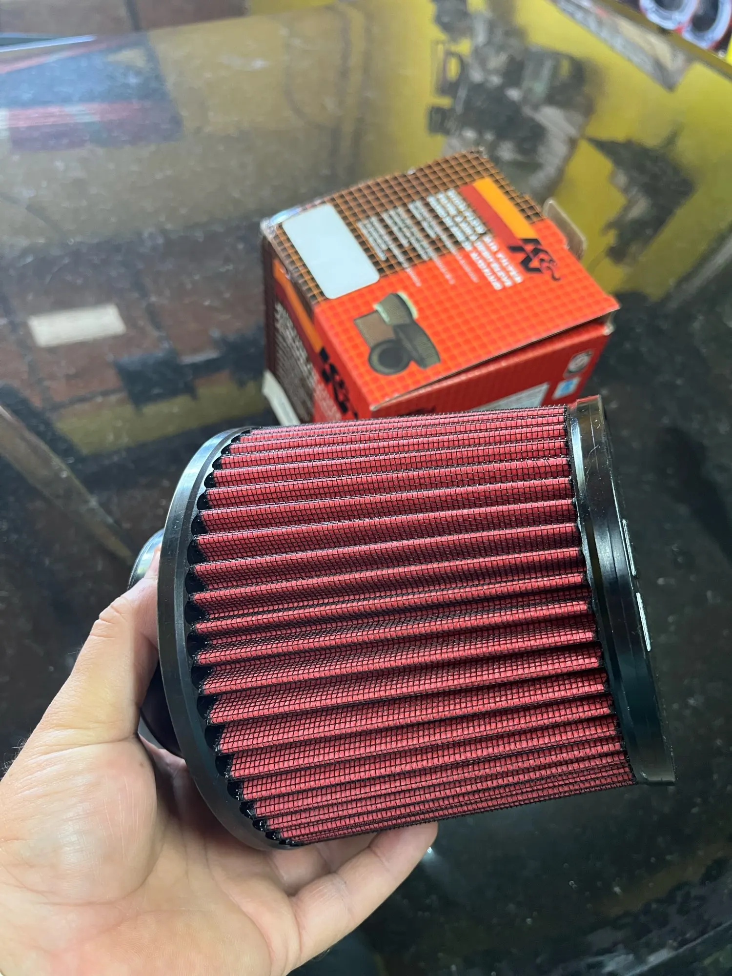 2.5 3 3.5 4 Inch Car Intake Air Filter for K＆N 14084-2 Universal