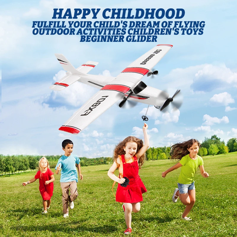 Classic Cessna 182T Rc Glider Kids Toys 2.4G Remote Contorl Plane Diy Epp Schiume Modello Bambino Flying Dream Gifts Newbie Aircraft